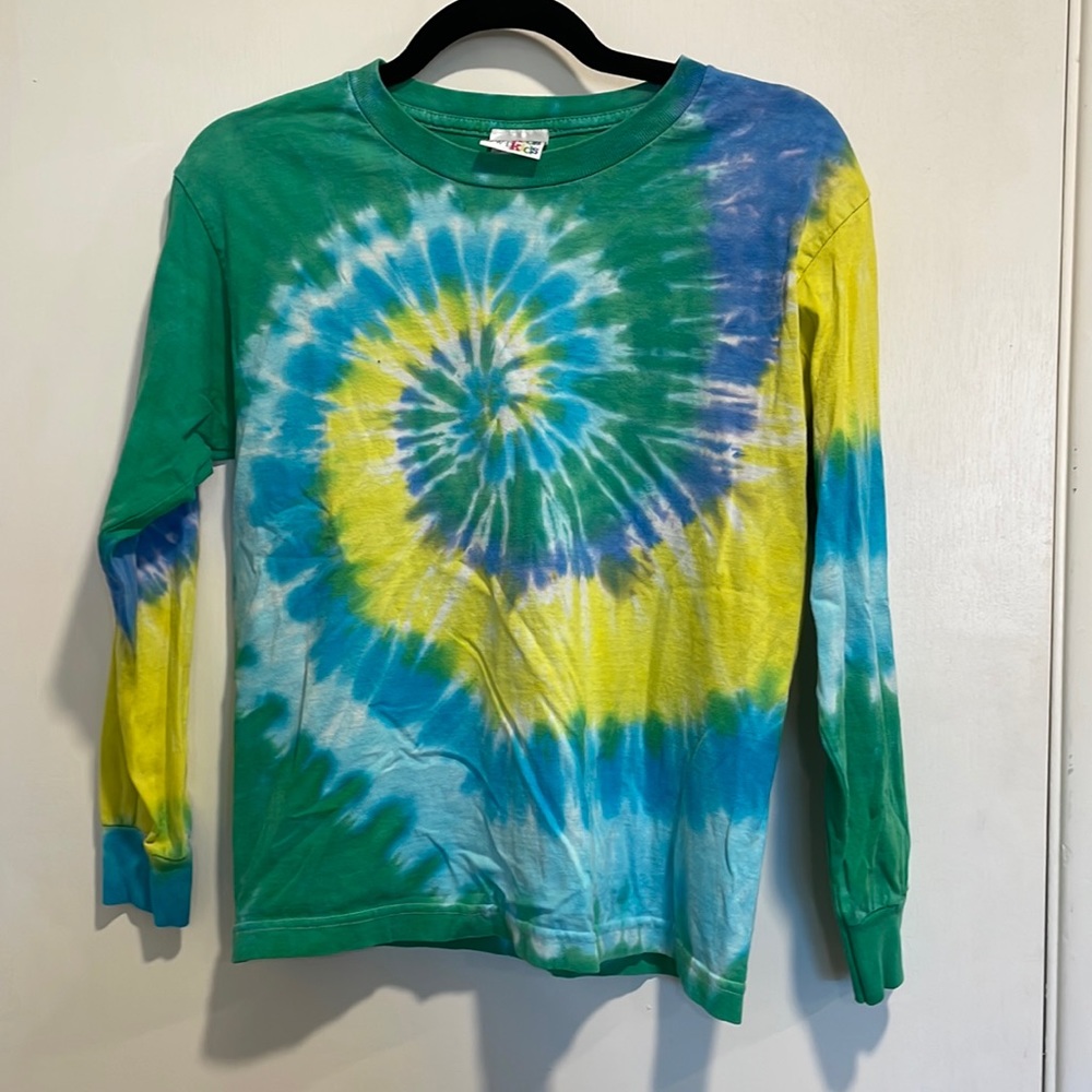 Little boys vintage tie-dye long sleeve T-shirt